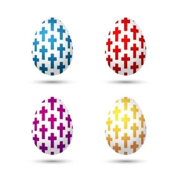 Set of easter eggs icon. Vector Illustration. Illustrazione stock