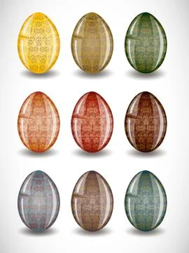 Set of easter eggs. Stock Illustration