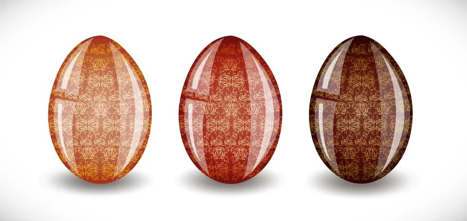 Set of easter eggs. Stock Illustration