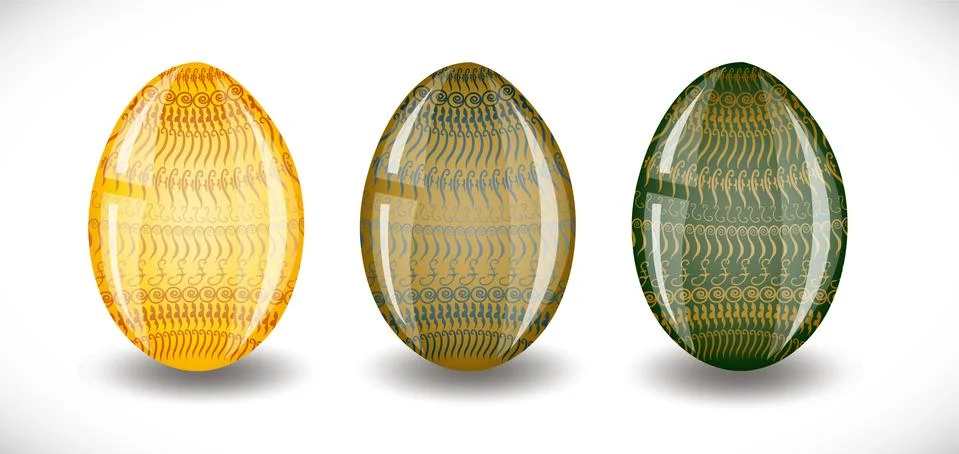 Set of easter eggs. Stock Illustration