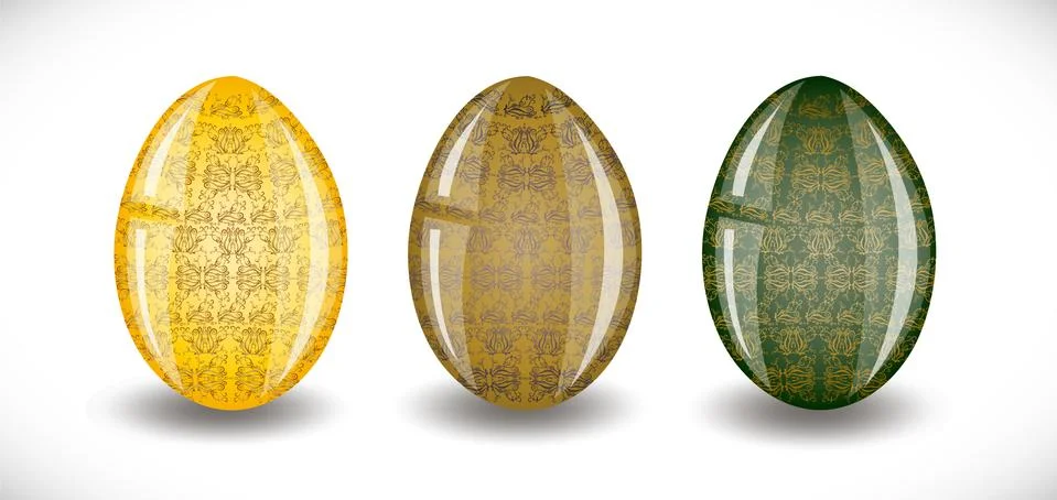 Set of easter eggs. Stock Illustration