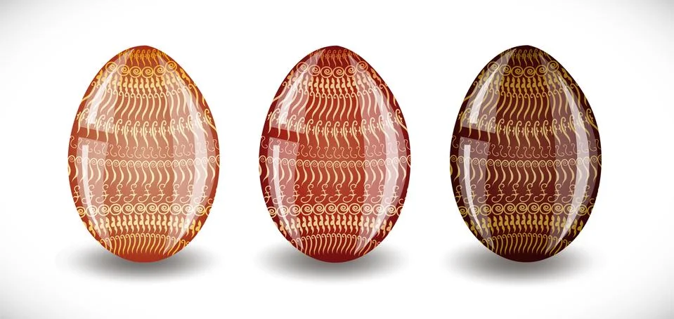 Set of easter eggs. Stock Illustration