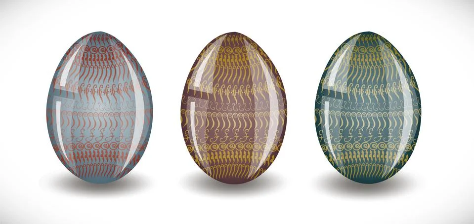 Set of easter eggs. Stock Illustration