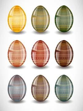 Set of easter eggs. Stock Illustration
