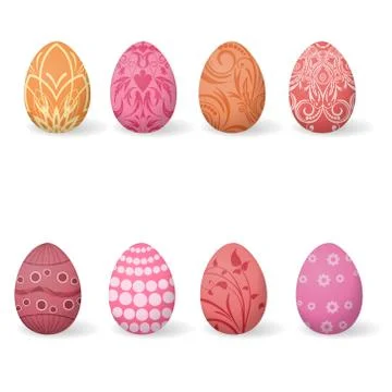 Set easter eggs Stock Illustration