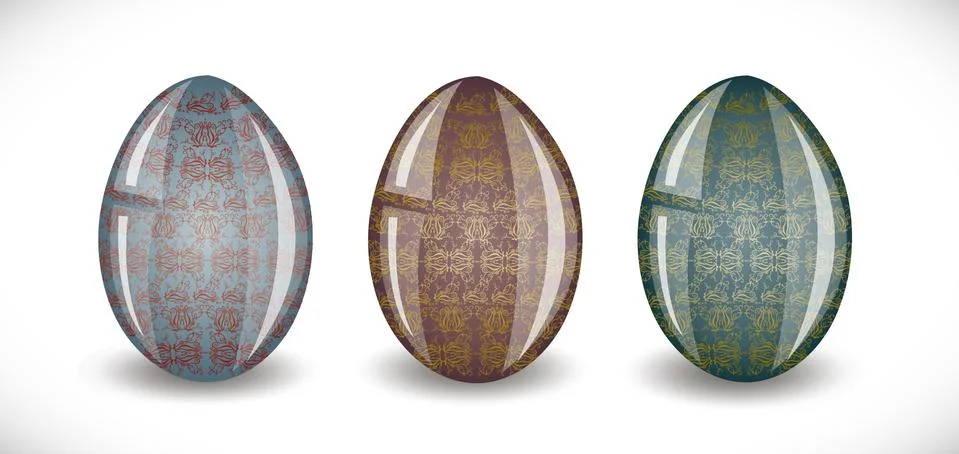 Set of easter eggs. Stock Illustration