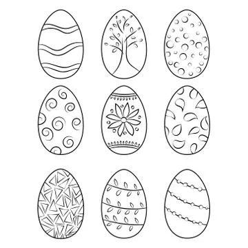 Set of Easter eggs Stock Illustration