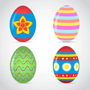 Set of  Easter eggs Stock Illustration