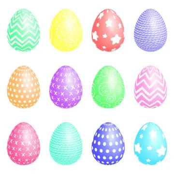 Set of easter eggs Stock Illustration