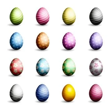 Set of Easter eggs Stock Illustration