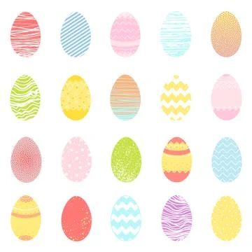 Set of Easter eggs Stock Illustration