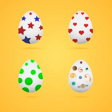 Set of easter eggs Stock Illustration