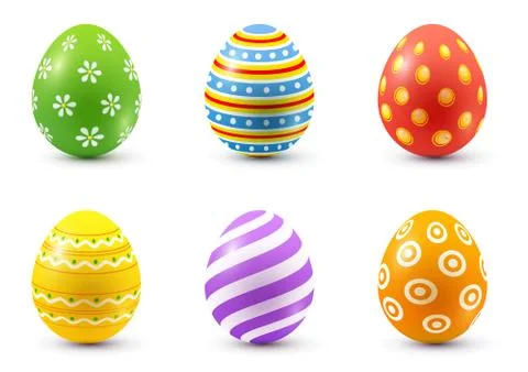 Set easter eggs Stock Illustration