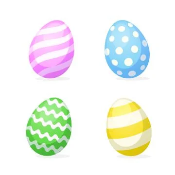 Set of Easter eggs Stock Illustration