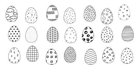 Set of Easter eggs Illustrazione stock