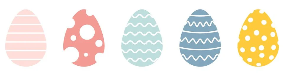 Set of easter eggs Stock Illustration