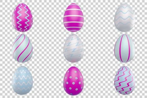 Set of Easter eggs. Stock Photos