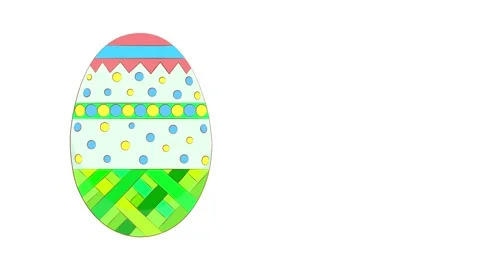 A set of Easter eggs replacing each other. Video Stock Footage 234640972