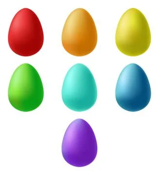 Set of easter eggs. Vector illustration in cartoon style. Stock Illustration