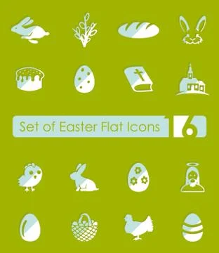 Set of easter icons Illustrazione stock