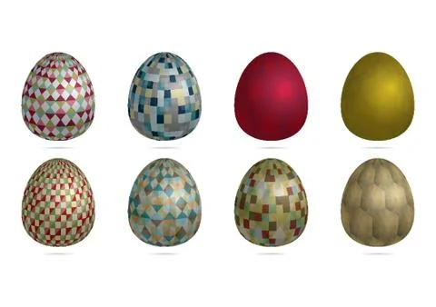 Set Of Easter Icons Stock Illustration