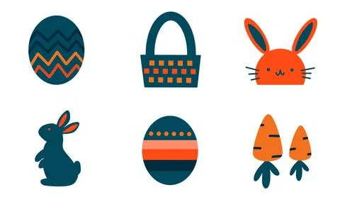 Set of easter season Stock Illustration