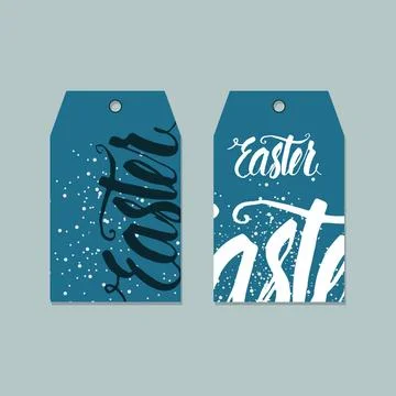 Set of Easter tags. Vector labels design. Set of Easter tags. Vector label... Foto stock