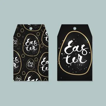 Set of Easter tags. Vector labels design. Set of Easter tags. Vector label... Stock Photos