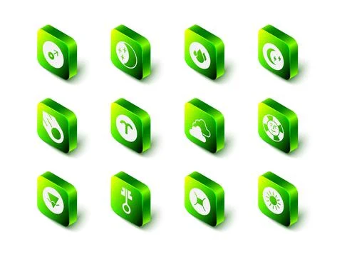 Set Eclipse of the sun, Water drop, Moon and stars, Sun, Cloudy weather, Gemini Ilustração Stock