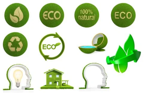 Set eco friendly Stock-Illustration