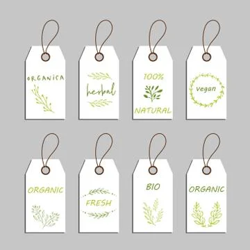 Set of eco friendly labels Stock Illustration