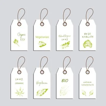 Set of eco friendly labels Stock Illustration