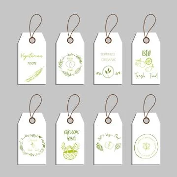 Set of eco friendly labels Stock Illustration