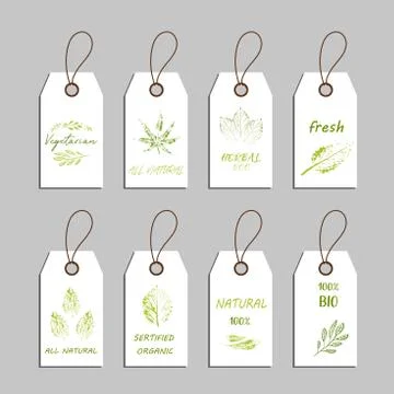 Set of eco friendly labels Stock Illustration