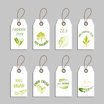 Set of eco friendly labels Stock Illustration