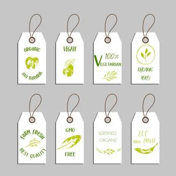 Set of eco friendly labels Stock Illustration