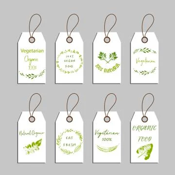 Set of eco friendly labels Stock Illustration