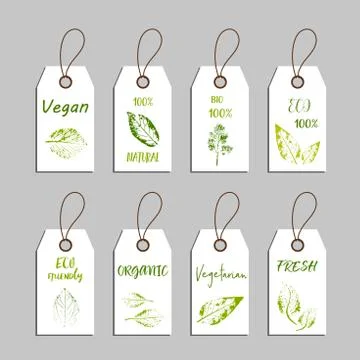 Set of eco friendly labels Stock Illustration