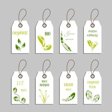 Set of eco friendly labels Stock Illustration
