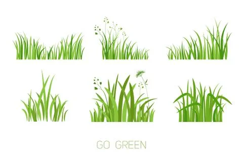 Set Eco grass Stock Illustration