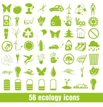 Set of eco icons Stock Illustration
