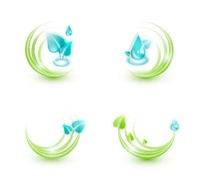 Set of eco icons Stock Illustration