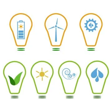 Set of eco logos Stock Illustration