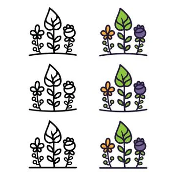 Set of ecology logo elements. Stock Illustration