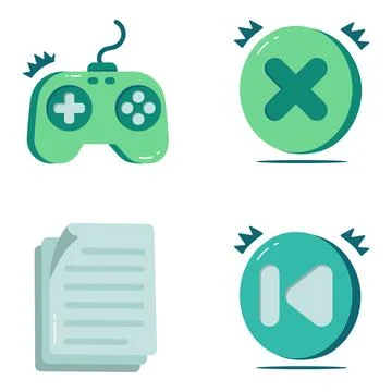 Set of Editable and Modern Flat Icons Stock Illustration