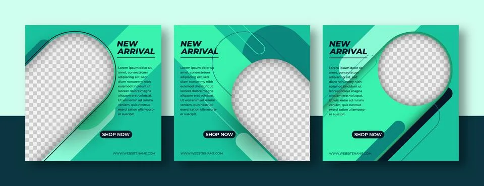 Set of editable banner template post for social media ads. Web banner ads f.. Stock Illustration