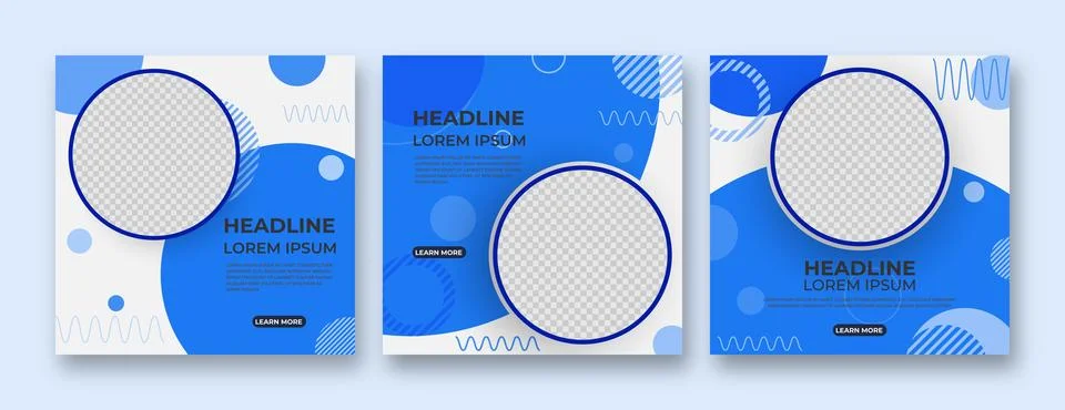 Set of editable banner template post for social media ads. Web banner ads f.. Stock Illustration