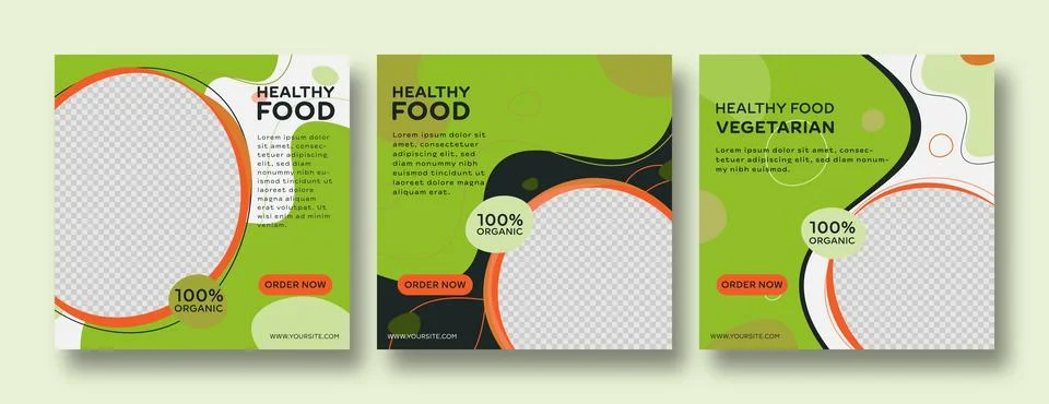 Set of editable banner template post for social media ads. Web banner ads f.. Stock Illustration