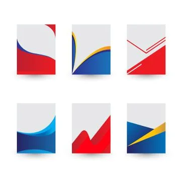 Set of editable brochures Stock Illustration