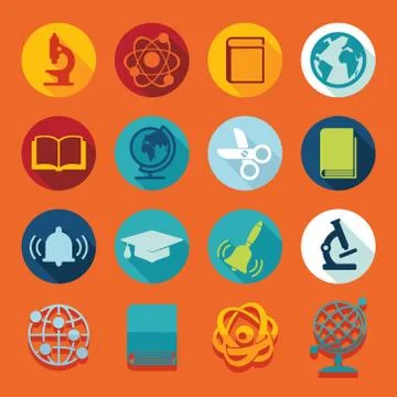Set of education icons Stock Illustration